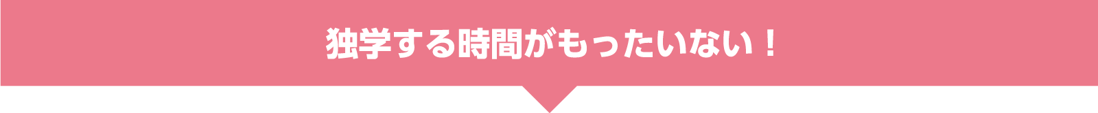 独学する時間がもったいない！