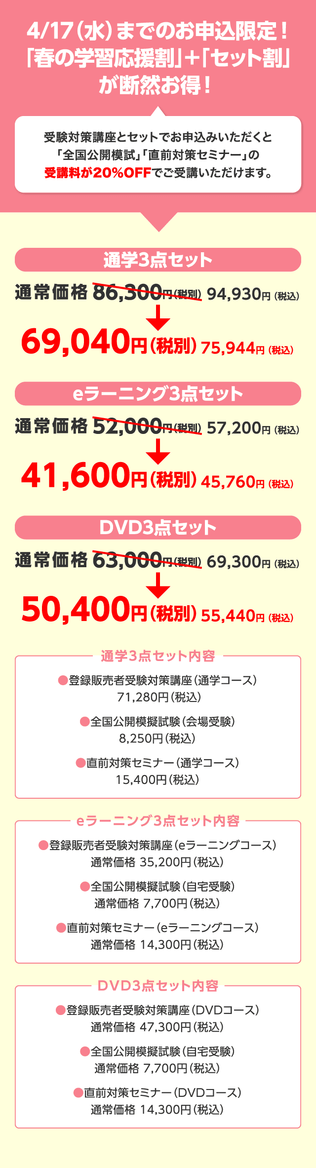 「春の学習応援割」+「セット割」が断然お得！