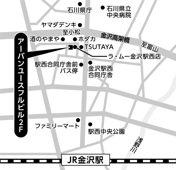 金沢県庁前教室会場地図