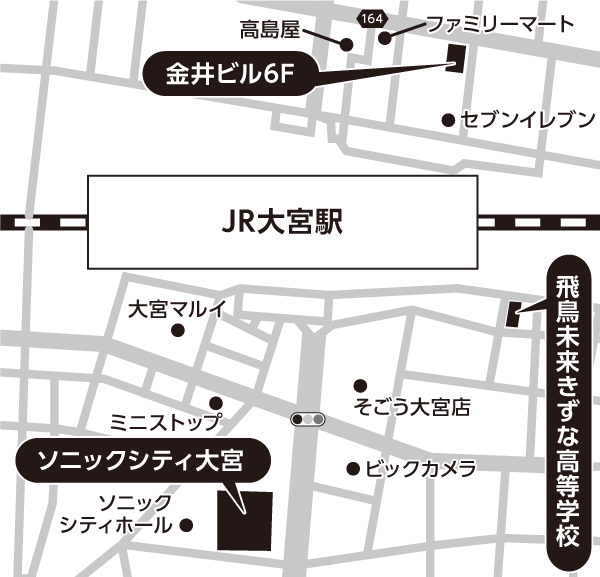 大宮ソニック・飛鳥・金井会場地図