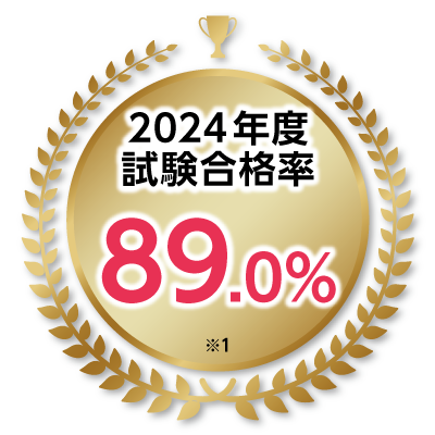 資格試験合格率89.0%